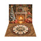 Kate Noël Cheminée Pain d'épice Toile de fond+Rond Floral Tapis de sol Toile de fond