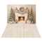 Kate Noël Cheminée Sapins Pain d'épice Toile de fond+Bois Beige Texture Sol Toile de fond