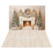 Kate Noël Cheminée Sapins Pain d'épice Toile de fond+Bois Beige Texture Sol Toile de fond