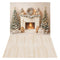 Kate Noël Cheminée Sapins Pain d'épice Toile de fond+Bois Beige Texture Sol Toile de fond