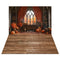 Kate Automne Bibliothèque Citrouilles Gothique Toile de fond+Bois Texture Brun Sol Toile de fond - Kate Backdrop FR