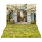 Kate Printemps Maison Fleurs Arbres Toile de fond+Prairie Herbe Fleurs Sol Toile de fond - Kate Backdrop FR