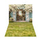 Kate Printemps Maison Fleurs Arbres Toile de fond+Prairie Herbe Fleurs Sol Toile de fond - Kate Backdrop FR