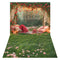 Kate Saint Valentin Lumières Coussin Toile de fond+Herbe Pétales Roses Sol Toile de fond - Kate Backdrop FR