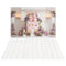 Kate Maison Rose Fleurs Cage Princesse Toile de fond+Blanc Plancher en Bois Sol Toile de fond