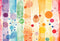 Kate Coloré Points Rayures Enfant Sol Toile de fond en Vinyle