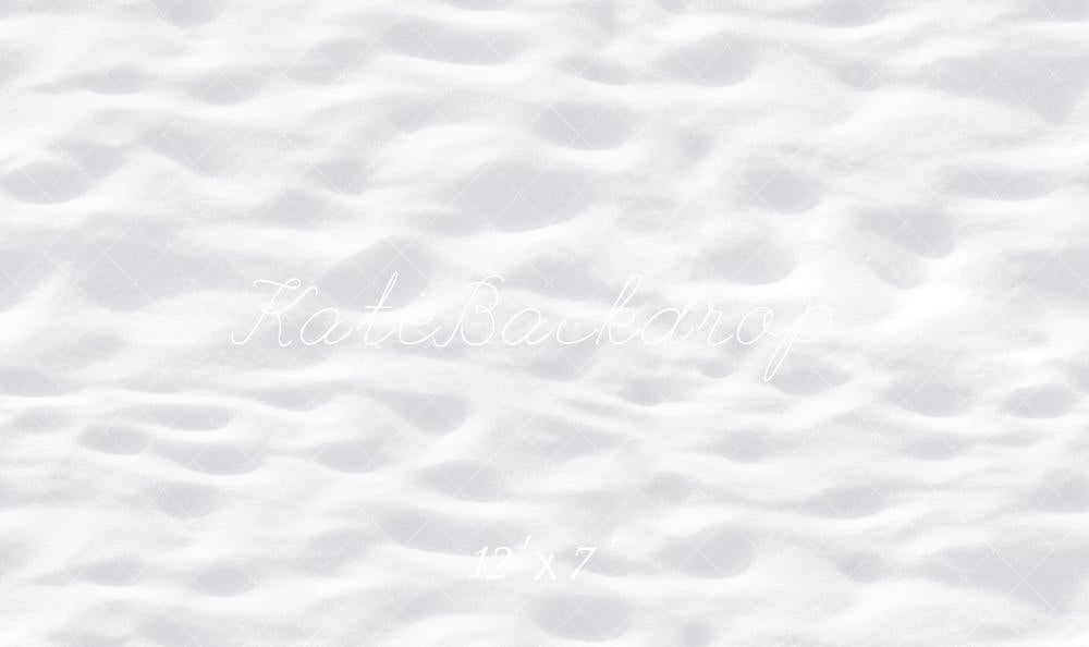 Kate Hiver Neige Sol Blanc Toile de fond en Vinyle