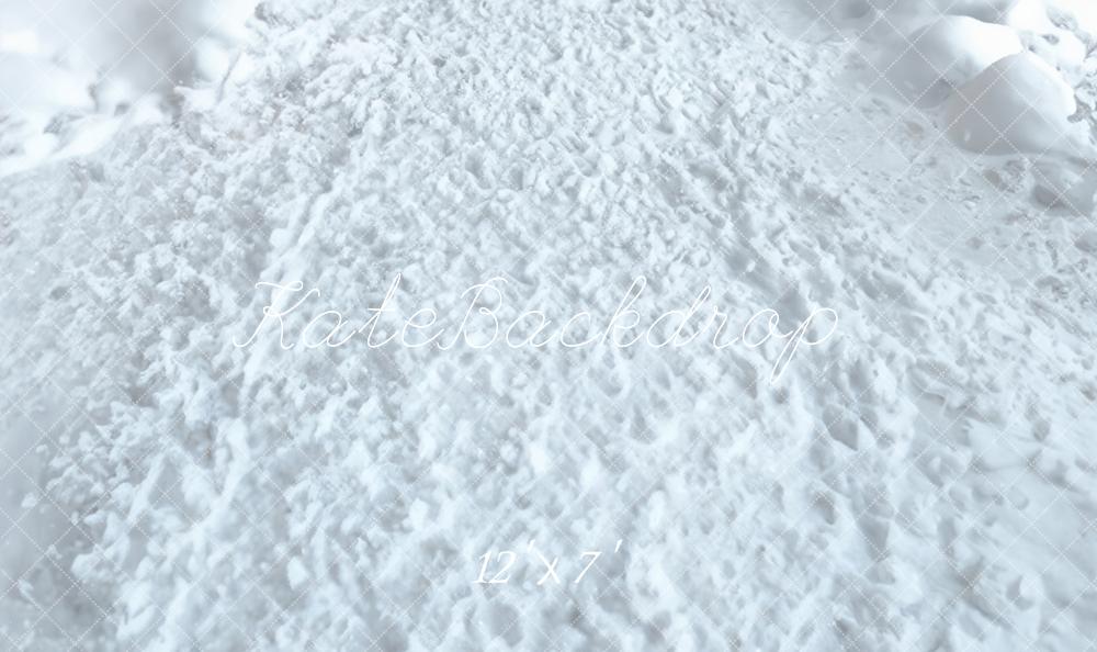 Kate Hiver Blanc Neige Sol Toile de fond en Vinyle