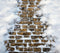 Kate Hiver Neige Route en briques Sol Toile de fond en Vinyle