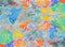 Kate Abstrait Peinture Coloré Sol Toile de fond en Vinyle