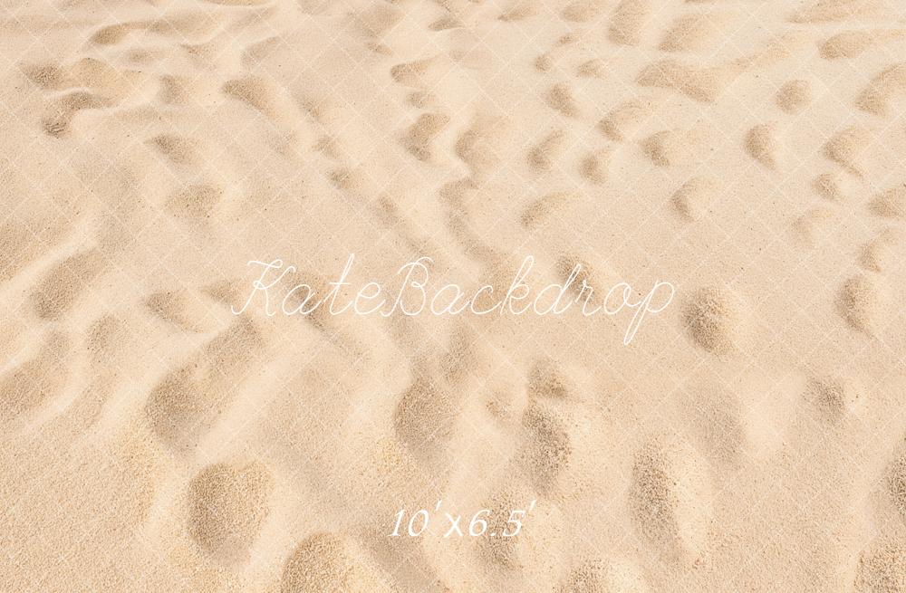 Kate Plage Sable Été Beige Sol Fond en Vinyle