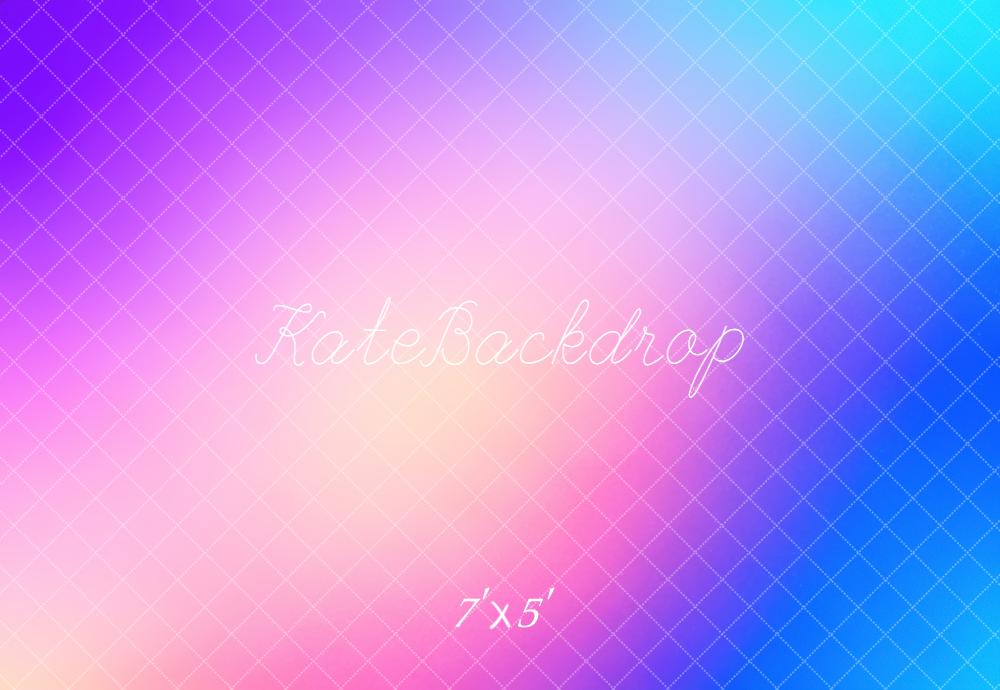 Kate Abstrait Coloré Bleu Rose Violet Mur/Sol Fond en Vinyle
