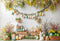 Kate Pâques Lapin Fleur Œufs Rustique Toile de fond en Laine conçue par Emetselch - Kate Backdrop FR
