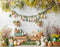 Kate Pâques Lapin Fleur Œufs Rustique Toile de fond en Laine conçue par Emetselch - Kate Backdrop FR