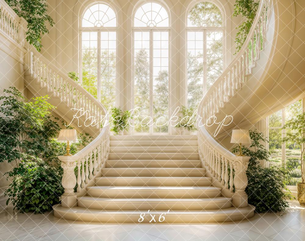 Kate Printemps Élégant Escalier en cascade Toile de fond en Laine conçue par Emetselch - Kate Backdrop FR