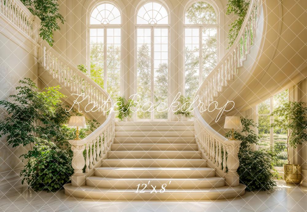 Kate Printemps Élégant Escalier en cascade Toile de fond en Laine conçue par Emetselch - Kate Backdrop FR