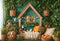 Kate Pâques Lapin Maison Jardin Vert Toile de fond en Laine conçue par Emetselch - Kate Backdrop FR