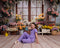Kate Pâques Fleur Printemps Fenêtre Toile de fond en Laine conçue par Emetselch - Kate Backdrop FR