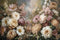 Kate Fleurs Portrait Vintage Pastel Toile de fond en Laine conçue par Emetselch