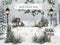 Kate Hiver Bar Cacao Forêt Neige Toile de fond en Laine conçue par Emetselch