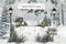 Kate Hiver Bar Cacao Forêt Neige Toile de fond en Laine conçue par Emetselch