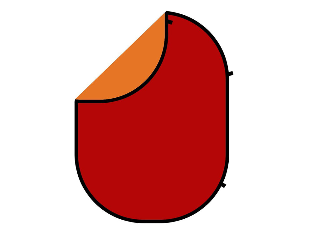 Kate Double-face Couleur Unie Rouge/Orange Toile de fond Pliable 5x6.5pi(1.5x2m) - Kate Backdrop FR