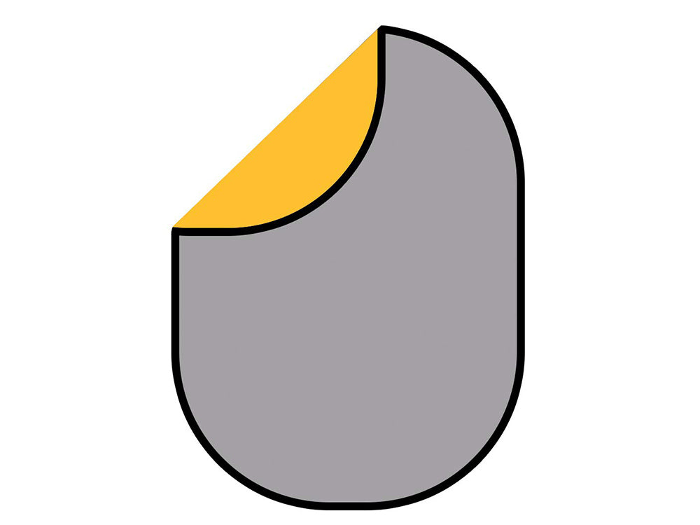 Kate Double-face Couleur Unie Gris clair/Jaune Toile de fond Pliable 5x6.5pi(1.5x2m) - Kate Backdrop FR
