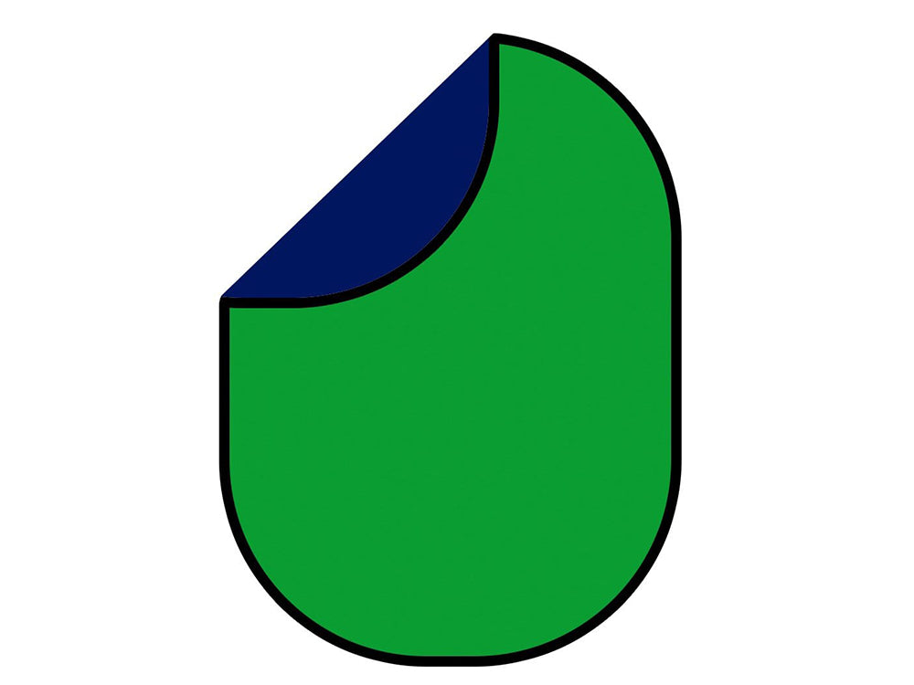 Kate Double-face Couleur Unie Vert/Bleu Toile de fond Pliable 5x6.5pi(1.5x2m) - Kate Backdrop FR