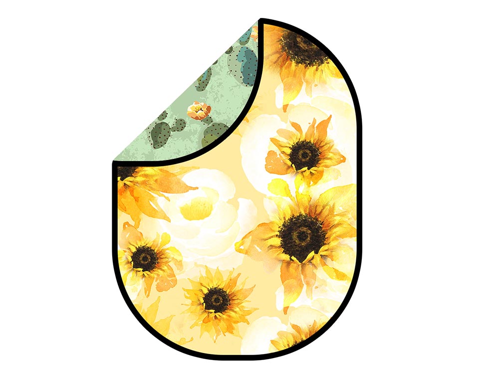 Kate Double-face Été Tournesol/Cactus Toile de fond Pliable 5x6.5pi(1.5x2m) - Kate Backdrop FR