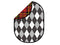Kate Double-face Noir Gris Diamant/Rouge Plaid Rétro Toile de fond Pliable 5x6.5pi(1.5x2m) - Kate Backdrop FR