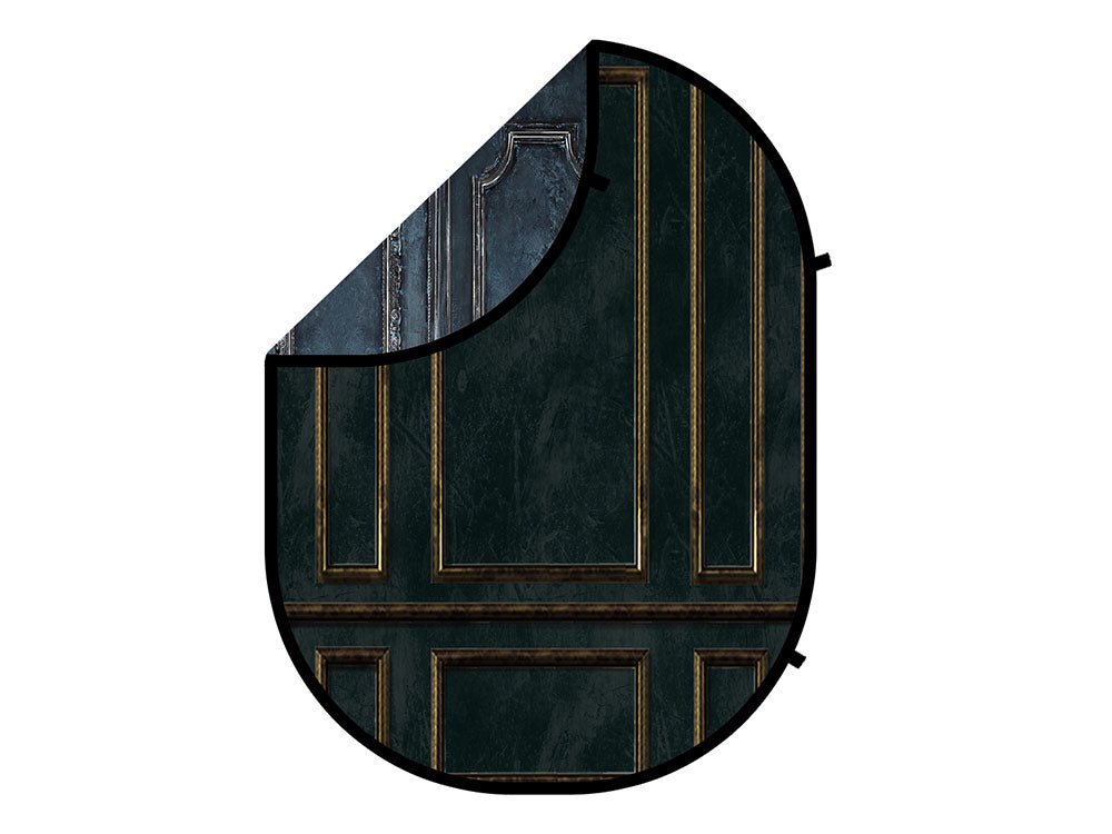 Kate Double-face Mur Rétro Bleu/Noir Toile de fond Pliable 5x6.5pi(1.5x2m) - Kate Backdrop FR