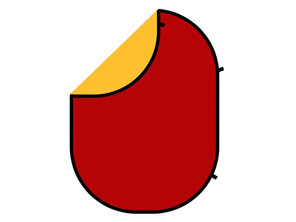 Kate Double-face Couleur Unie Rouge/Jaune Toile de fond Pliable 5x6.5pi(1.5x2m) - Kate Backdrop FR