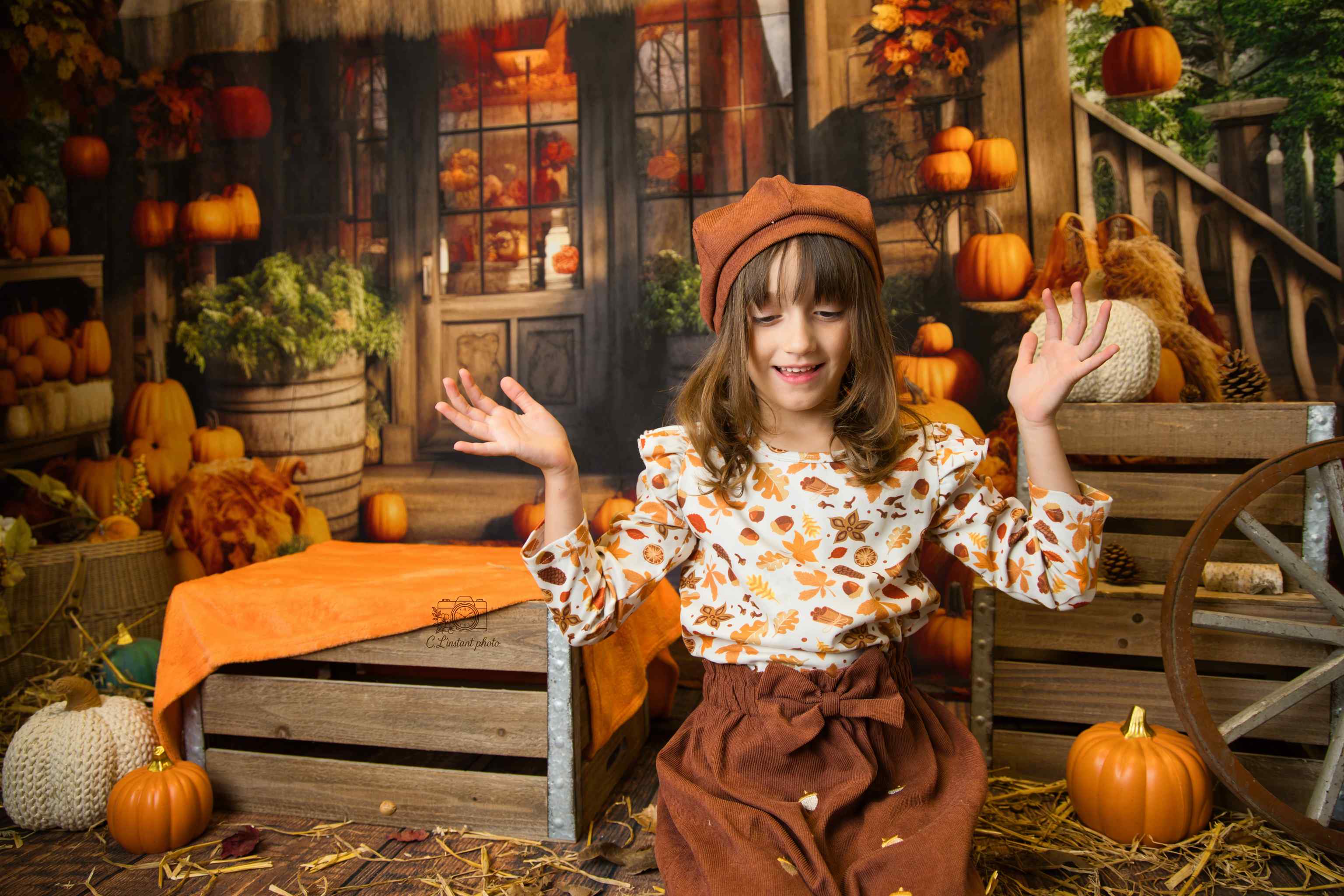 Kate Automne Boutique de citrouilles Toile de fond conçue par Emetselch - Kate Backdrop FR