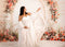 Kate Mousseline Fleur Imprimée Blanc Robe de Grossesse pour Séance Photo - Kate Backdrop FR