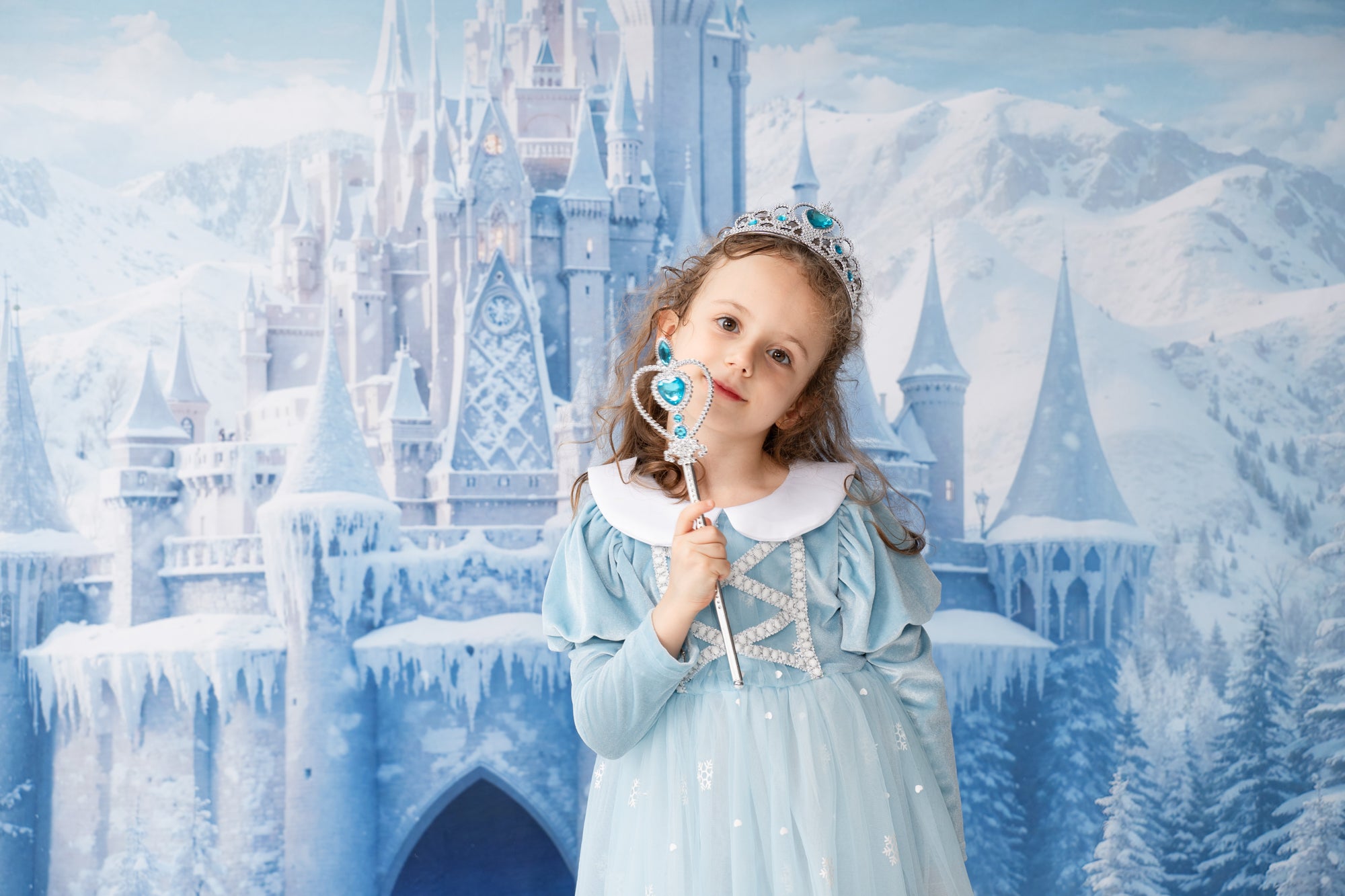 Kate Château de glace Monde givré Toile de fond conçue par Chain Photographie - Kate Backdrop FR