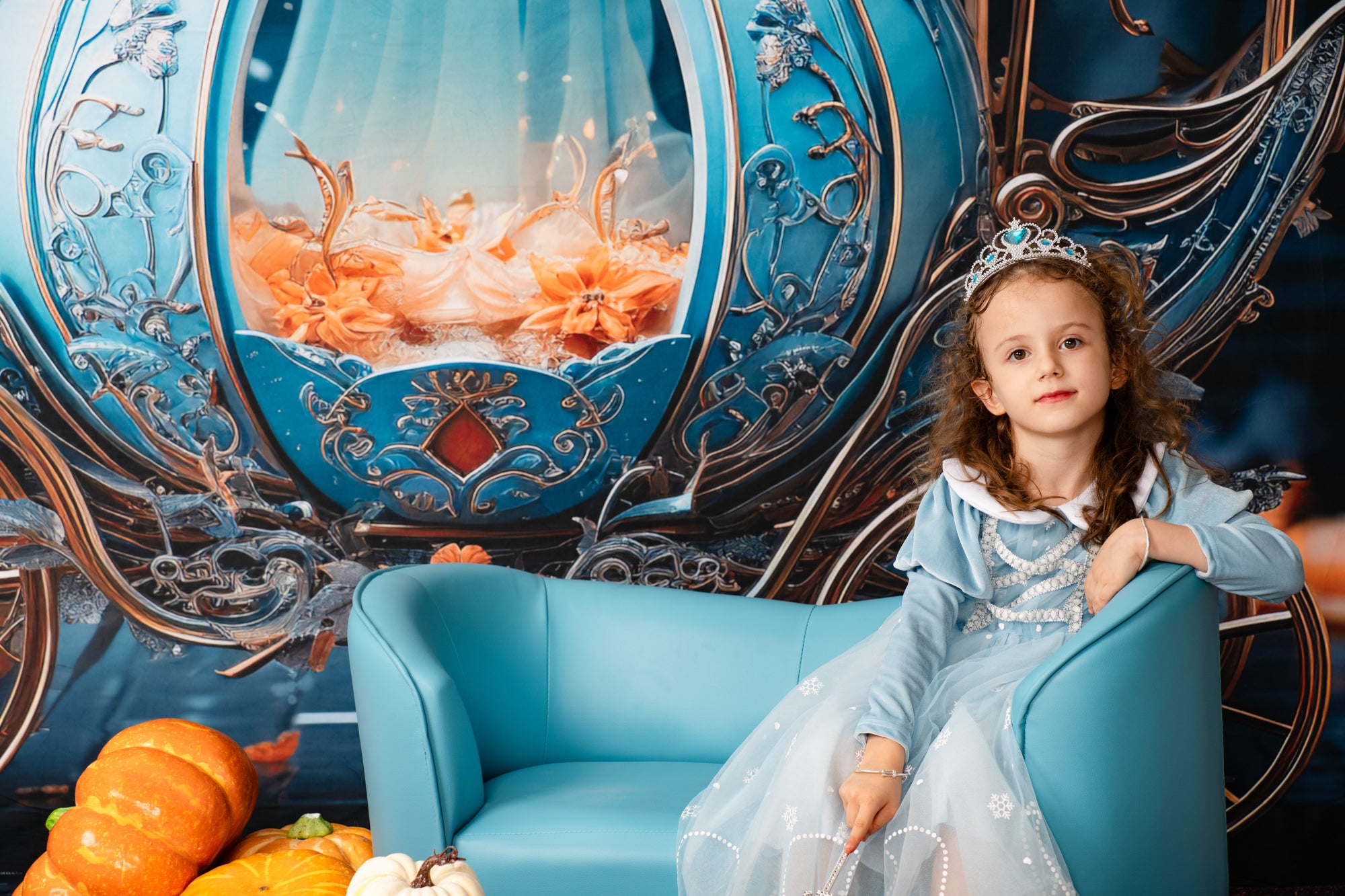 Kate Carrosse de citrouille Princesse Toile de fond Conçu par Chain Photographie - Kate Backdrop FR
