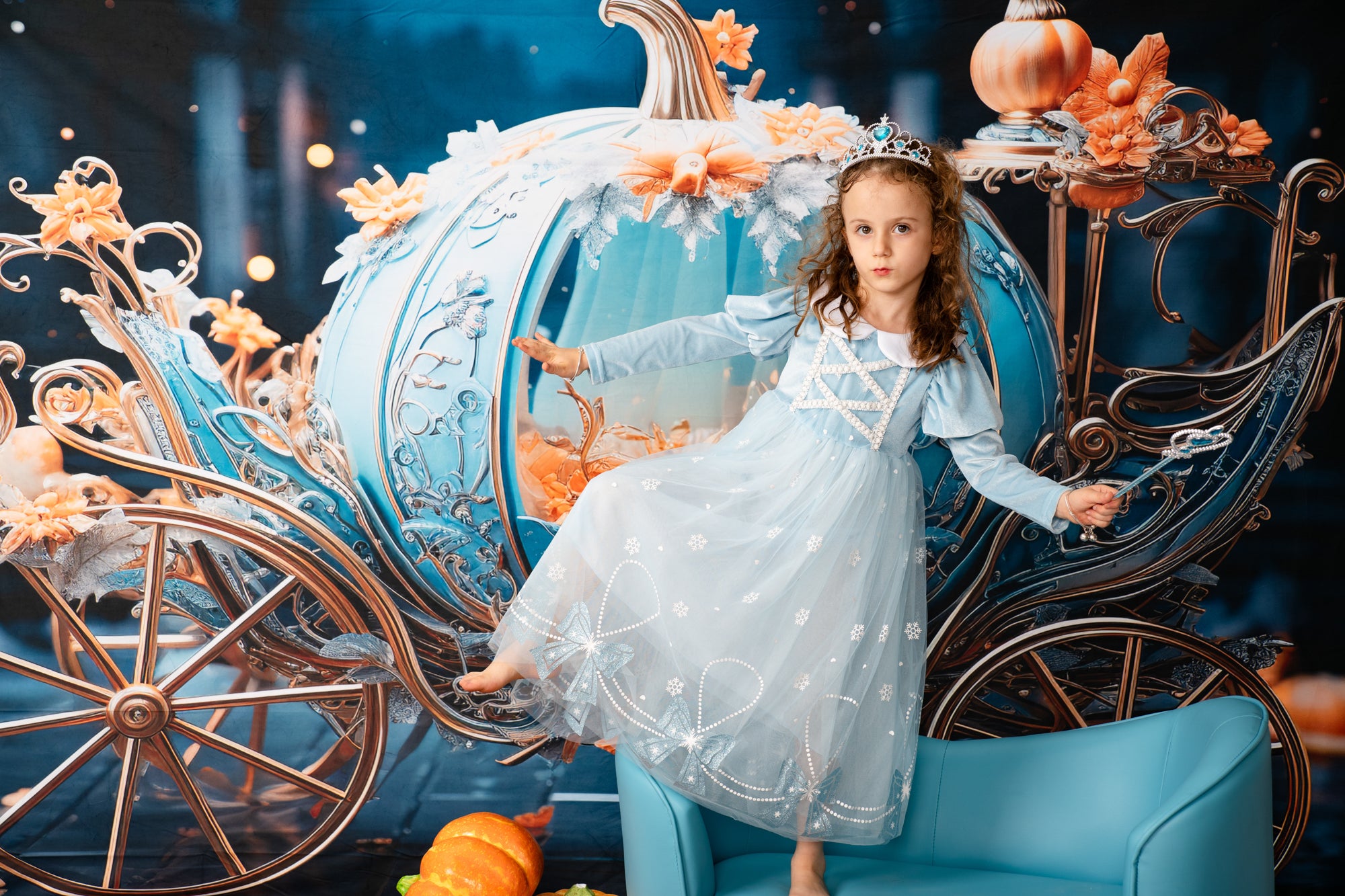 Kate Carrosse de citrouille Princesse Toile de fond Conçu par Chain Photographie - Kate Backdrop FR