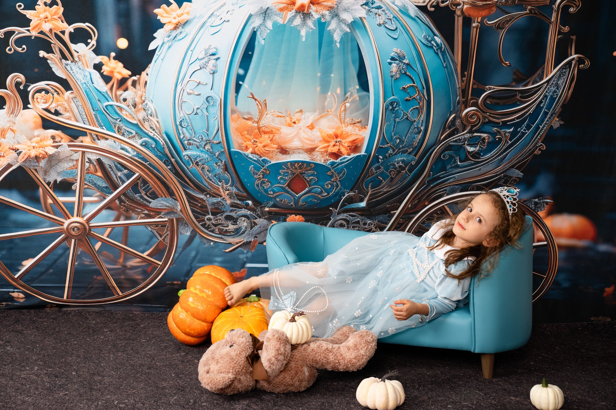 Kate Carrosse de citrouille Princesse Toile de fond Conçu par Chain Photographie - Kate Backdrop FR