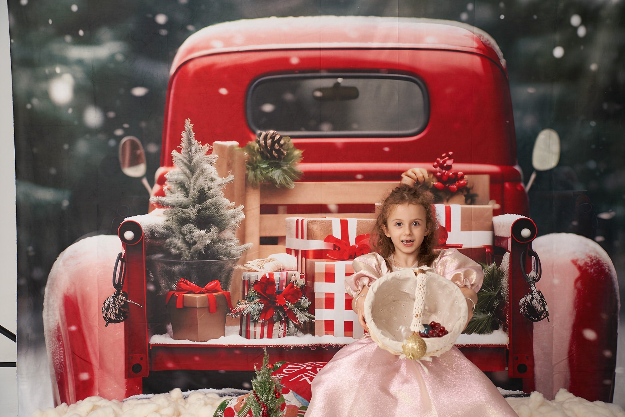 Kate Noël Extérieur Voiture rouge Cadeaux Toile de fond pour la photographie