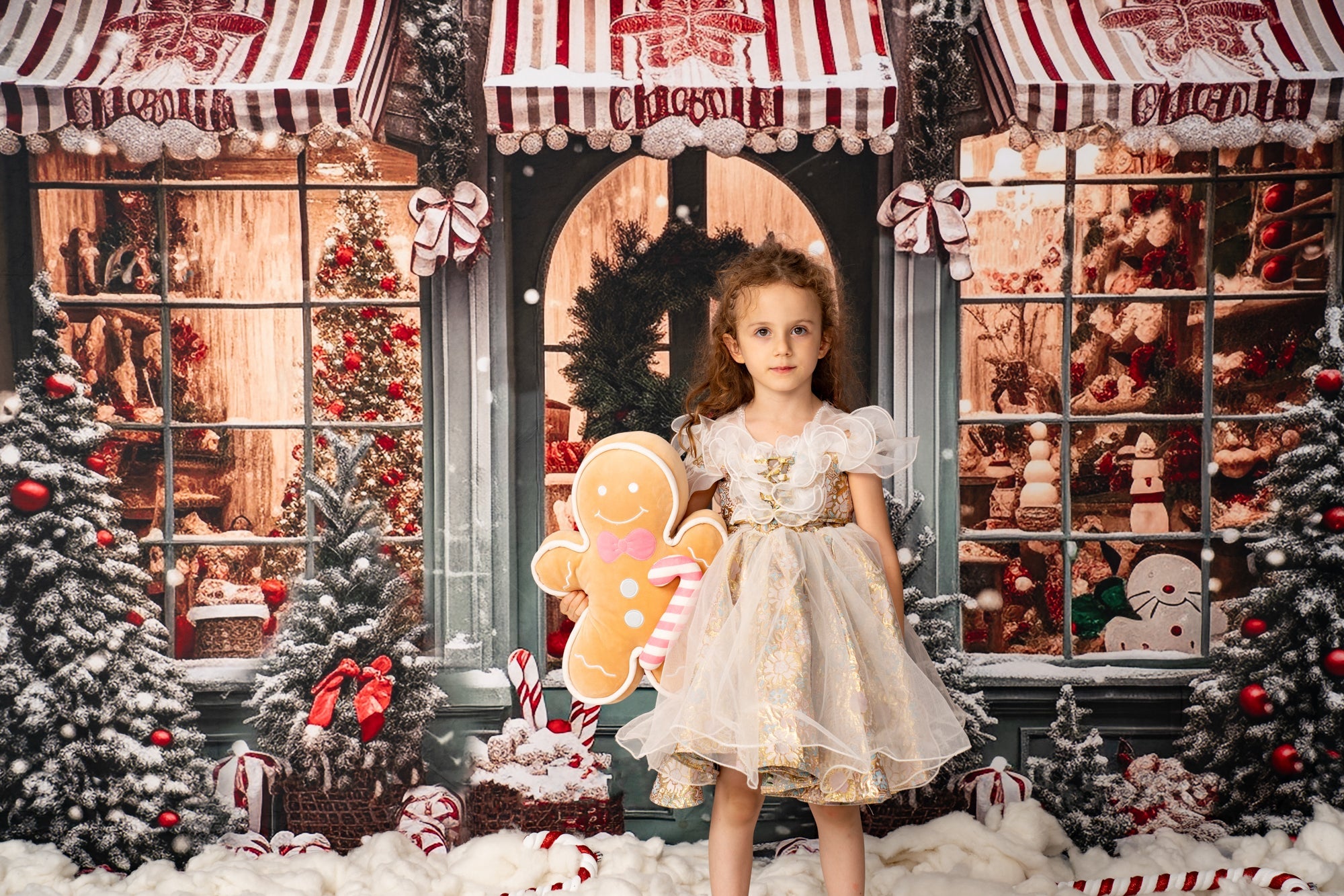 Offres Éclair Kate Sapin de Noël Boutique Neige Toile de fond en Laine pour la photographie - Kate Backdrop FR