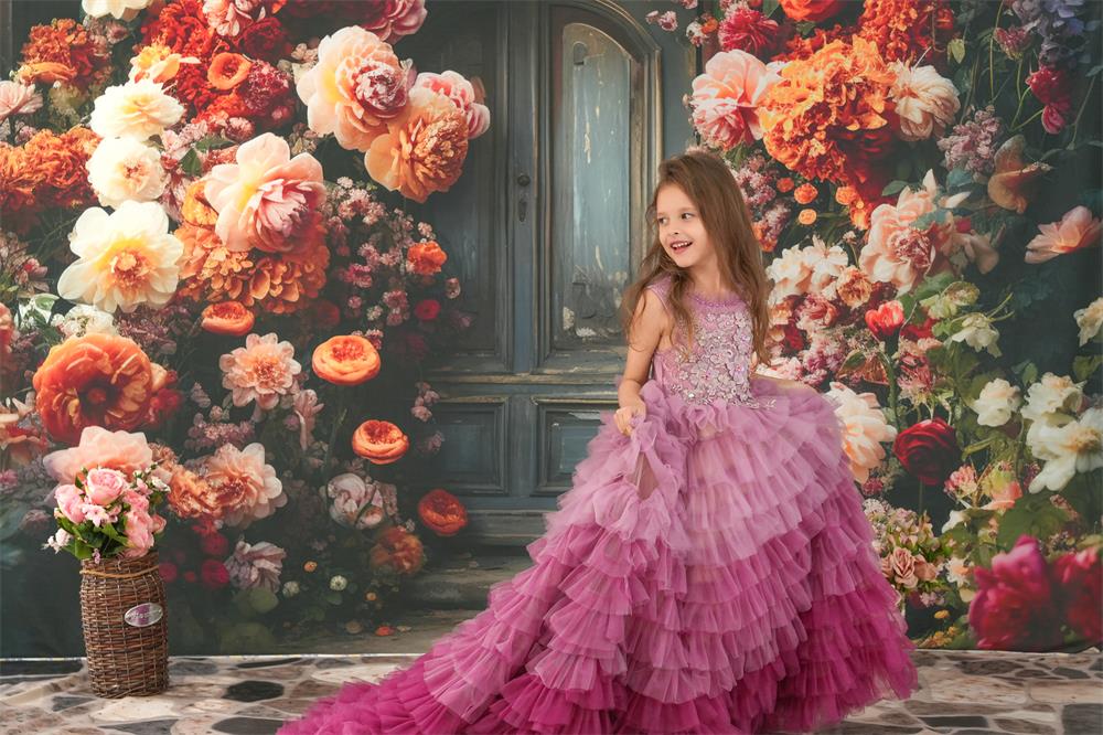 Kate Printemps Beaux-Arts Chaud Arche Florale Toile de fond conçue par Chain Photographie - Kate Backdrop FR