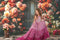 Kate Printemps Beaux-Arts Chaud Arche Florale Toile de fond conçue par Chain Photographie - Kate Backdrop FR