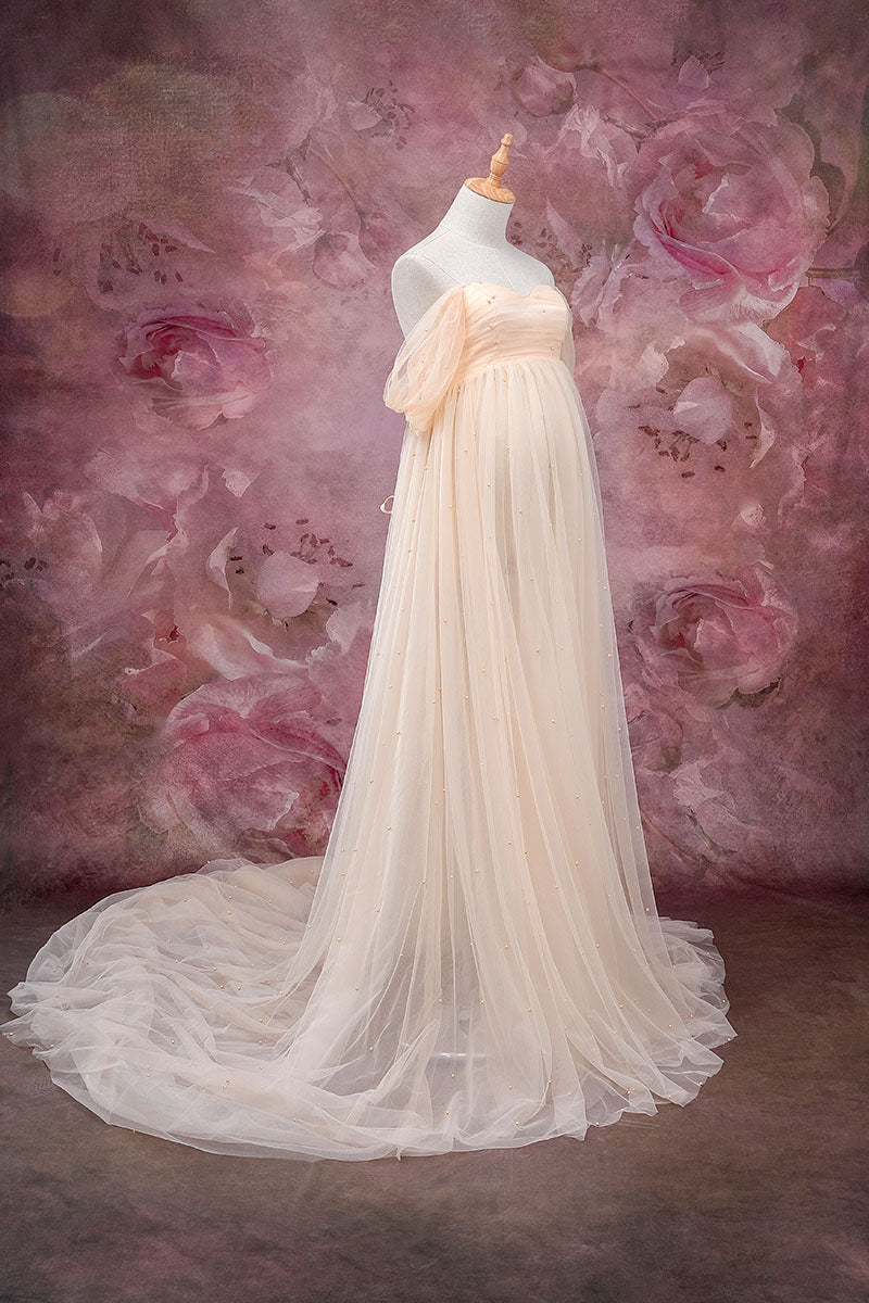 Kate Maille Sans bretelles Longue Robe de Grossesse pour Séance Photo - Kate Backdrop FR