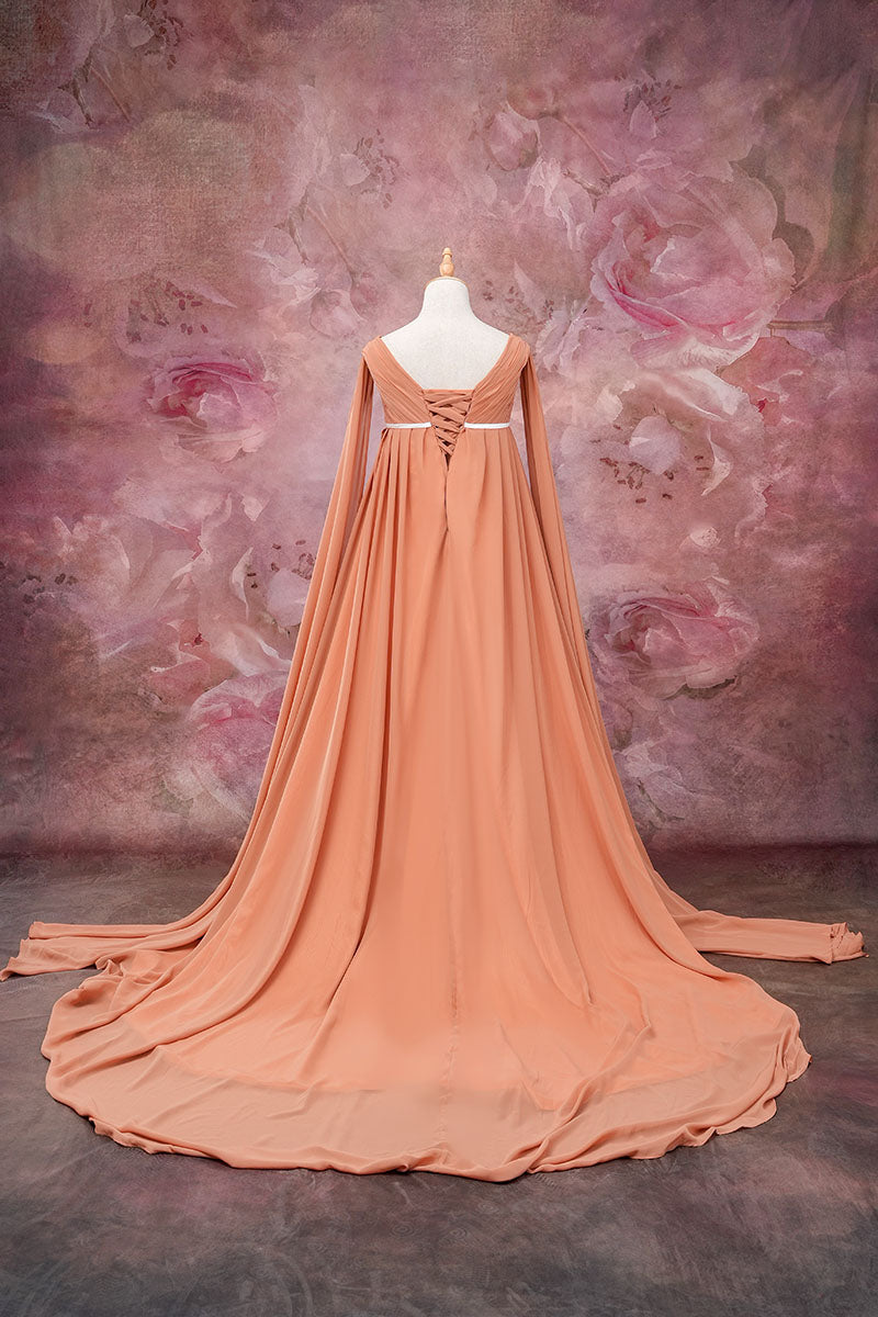 Kate Sans manches Col en V Longue Robe de Grossesse pour Séance Photo - Kate Backdrop FR