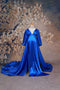 Offres Éclair #4 Kate Satin Manches longues Fendue Maternité Robe pour Séance Photo - Kate Backdrop FR