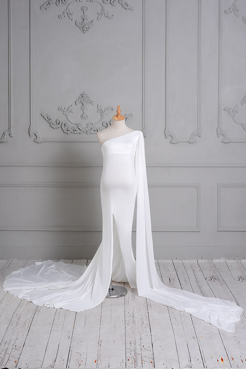 Kate Satin Sans manches Longue Robe de Grossesse pour Séance Photo - Kate Backdrop FR