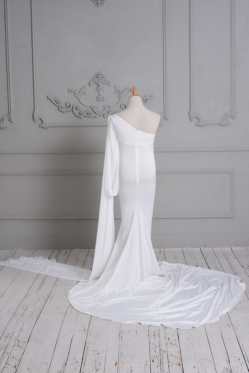 Kate Satin Sans manches Longue Robe de Grossesse pour Séance Photo - Kate Backdrop FR