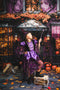 Kate Sweep Mur-à-Sol Halloween Chalet Citrouille Feuilles Toile de fond conçue par Emetselch