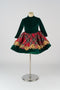 Kate Noël Velours Rouge Vert Robe à carreaux Enfant Pour la Photographie