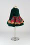 Kate Noël Velours Rouge Vert Robe à carreaux Enfant Pour la Photographie